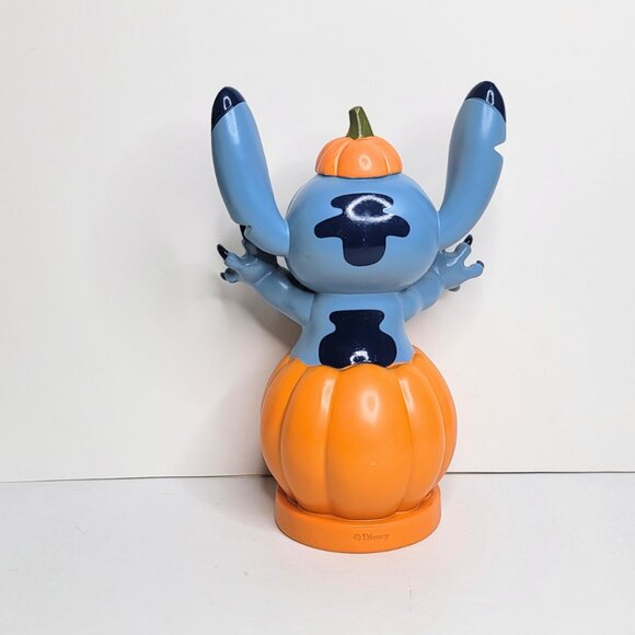 Stitch Pumpkin Jack-o-Lantern Halloween Figurine Disney Statue Holiday Decor NWT - Picture 6 of 8